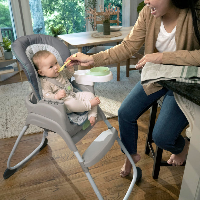 Ingenuity Full Course 6-in-1 High Chair - Baby to 5 Years Old, 6 Convertible Modes, 2 Dishwasher Safe Trays - Astro 🍁 All In One Marketplace Canada