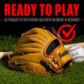 Franklin Sports Baseball and Softball Glove - Fieldmaster Adult + Youth Baseball Gloves - Mens + Womens Infield + Outfield Mitt - Right Hand Throw - 10.5" 🍁 All In One Marketplace Canada