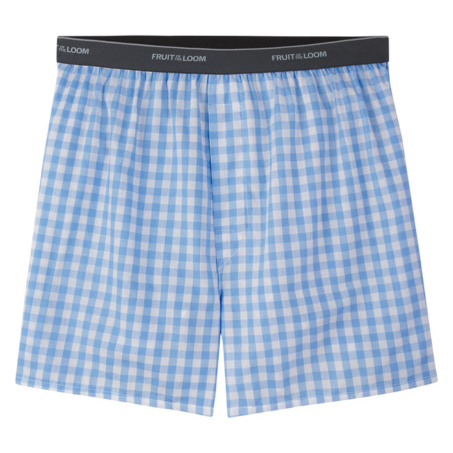 Fruit of the Loom Men's 5 Pack Exposed Waistband Assorted, Blues Boxer, Size Small 🍁 All In One Marketplace Canada