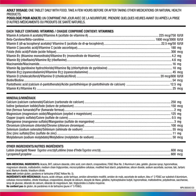Centrum Men 50 Plus Multivitamins/Minerals Supplement for Men 50+, 90 Tablets (Packaging May Vary) 🍁 All In One Marketplace Canada