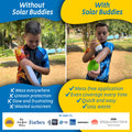 Solar Buddies Sunscreen Applicator - Single Pink - Refillable Roll on Sponge Sunscreen, Suncream & Lotion Applicator For Kids, Adults & Families - Holds 3.4fl oz, Perfect Size for Travel 🍁 All In One Marketplace Canada