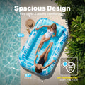 Sloosh Inflatable Tanning Pool Lounger Float-XL, 85" x 57" Extra Large Suntan Sun Tan tub for Adults, Bed Blow up, Raft Lounge Floatie, XL-Blue 🍁 All In One Marketplace Canada