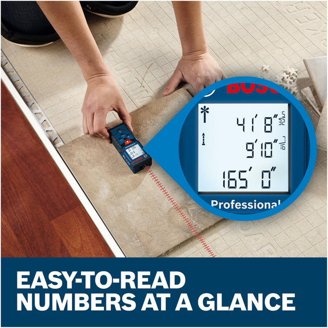Bosch Blaze Pro Glm165-40 165Ft Laser Distance Measure with Color Backlit Display 🍁 All In One Marketplace Canada