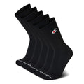 Champion Mens Men’s Crew Socks – 5 Pack Cushioned Crew Socks Moisture-wicking Breathable Reinforced Heel & Toe (Size: 6-12.5), Black, 6-12 🍁 All In One Marketplace Canada