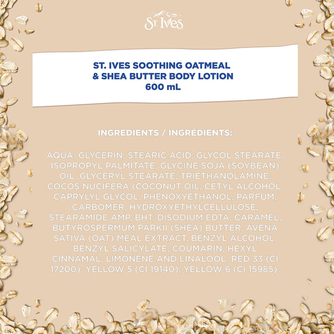 St. Ives Soothing Oatmeal & Shea Butter Body Lotion 4 x 600 mL 🍁 All In One Marketplace Canada