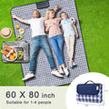 SAMSIER Large Outdoor Picnic Blankets Waterproof Foldable, Beach Blanket Sandproof Portable, Cute Picnic Mat Washable (Navy Blue, 60"×80") 🍁 All In One Marketplace Canada