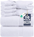 Utopia Towels 8 Piece Premium Towel Set, 2 Bath, 2 Hand, and 4 Wash Cloths, 600 GSM 100% Ring Spun Cotton Highly Absorbent Towels for Bathroom, Gym, Hotel, and Spa, White 🍁 All In One Marketplace Canada