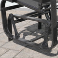 Sojag Belle Patio Glider Chair with Heavy-Duty Steel Frame and PVC-Coated Fabric, Easy-Glide Outdoor Patio Rocking Chair, Dark Grey 🍁 All In One Marketplace Canada