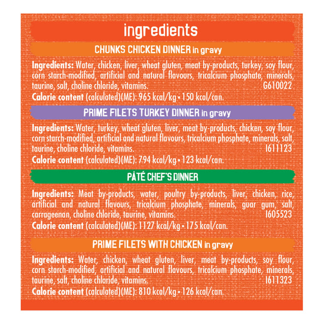 Friskies Poultry Wet Cat Food, Variety Pack 4 Flavours - 156 g Can (32 Pack) 🍁 All In One Marketplace Canada