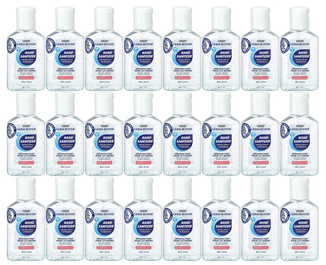 ZYTEC GERM BUSTER | HAND SANITIZER WITH ALOE 70% ALCOHOL | CASE OF 24 60ml / 2fl oz | MADE IN CANADA 🍁 All In One Marketplace Canada