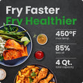 Chefman Air Fryer – 4 QT Compact Airfryer for Quick & Easy Meals, Features Hi-Fry Technology for Extra Crisp, Easy-View Window, Touch Controls with 4 Presets, Nonstick & Dishwasher Safe Basket - Black 🍁 All In One Marketplace Canada