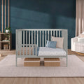 Dream On Me Synergy 5-in-1 Convertible Crib in Cool Grey, Greenguard Gold Certified, BSA Certified, 3 Mattress Height Settings, Classic Nursery Furniture 🍁 All In One Marketplace Canada