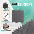 Yes4All EVA Interlocking Foam Floor Tiles, 11.15 m², Black 🍁 All In One Marketplace Canada