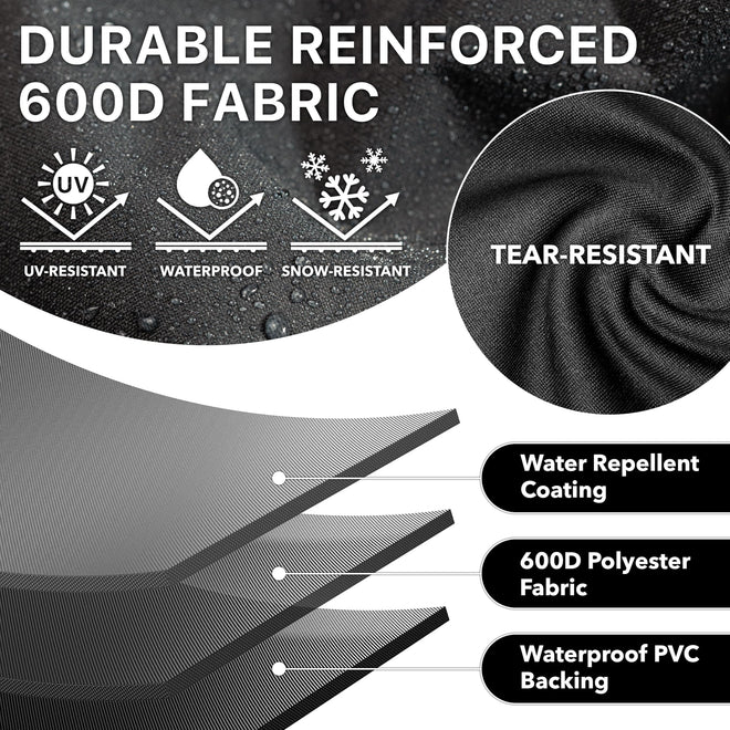 Simple Houseware 55-inch Heavy Duty BBQ Grill Cover, 600D Polyester Waterproof, Weather-Resistant 🍁 All In One Marketplace Canada