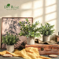 Der Rose 3 Pack Mini Potted Fake Plants Artificial Plastic Eucalyptus Plants for Home Office Desk Farmhouse Room Decor Indoor 🍁 All In One Marketplace Canada