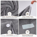 3 Pack Microfiber Hair Towel BEoffer Super Absorbent Hair Wraps for Women Wet Hair, Fast Drying Hair Turban, Hair Caps with Buttons for Drying Curly, Long & Thick Hair Anti Frizz (Gray+Pink+Blue) 🍁 All In One Marketplace Canada