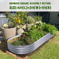 Land Guard Galvanized Raised Garden Bed Kit, Galvanized Planter Raised Garden Boxes Outdoor, Oval Large Metal Raised Garden Beds for Vegetables…… 🍁 All In One Marketplace Canada