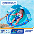 Swimways Infant Spring Float, Baby Pool Float with Canopy & UPF Protection, Swimming Pool Accessories for Kids 3-9 Months, Shark 🍁 All In One Marketplace Canada