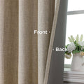 CUCRAF 100% Blackout Window Curtains 84 inches Long 2 Panels Set, Faux Linen Look Thermal Insulated Grommet Drapes, Room Darkening Curtain for Bedroom Living Room(W52 x L84 Inch, Light Khaki) 🍁 All In One Marketplace Canada