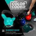 Yes4All Vinyl Coated Kettlebell with Protective Rubber Base, Strength Training Kettlebells for Weightlifting, Conditioning, Strength & Core Training (10 lbs - Mint) 🍁 All In One Marketplace Canada