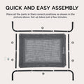 Bedsure Large Elevated Outdoor Dog Bed - Raised Dog Cot for Large Dogs, Portable Outdoor Pet Bed for Camping or Beach, Cooling Summer Frame with Breathable Mesh, Grey, 49 Inches 🍁 All In One Marketplace Canada