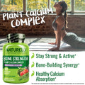 NATURELO Calcium Supplement with Vitamin C, D3, K2, Magnesium & Zinc for Bone Strength, 120 Vegetarian Capsules, with Plant-Based Calcium 600mg, Non-GMO, Soy & Gluten-Free 🍁 All In One Marketplace Canada