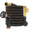 50 Foot Garden Hose – 2026 Upgarded Expandable Garden Hose w/10 Pattern Spray Nozzle, 650psi Brass 3/4” Fittings – Lightweight, Durable, Kink-Free, Retractable Water Hoses for Gardening(Black Gold) 🍁 All In One Marketplace Canada