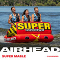Airhead Super Mable, 1-3 Rider - Inflatable Towable Tube for Boating and Water Sports, Heavy Duty Full Nylon Cover & Zipper with EVA Foam Padding, Easy Inflating & Deflating 🍁 All In One Marketplace Canada