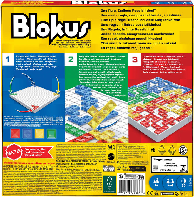 Mattel Games Blokus Strategy Board Game for Kids & Families with Color Blind Accessible Pieces & Just One Rule 🍁 All In One Marketplace Canada