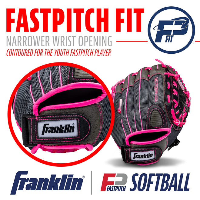 Franklin Sports Softball Glove - Left and Right Handed Softball Fielding Glove - Windmill Fastpitch Pro Series - Adult and Youth Fielding Glove - 12 Inch Right Hand Throw - Pink 🍁 All In One Marketplace Canada