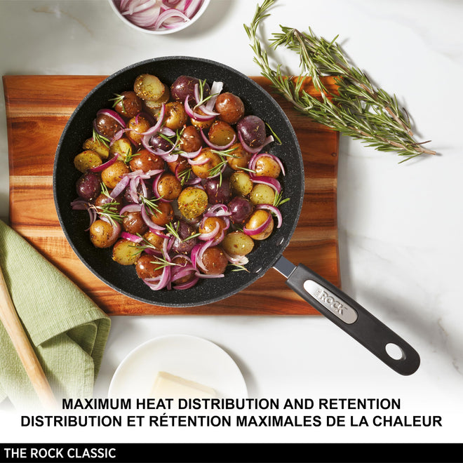Starfrit The Rock Classic 10" (26cm) Non-Stick Fry Pan - Durable Forged Aluminum - Oven Safe - PFOA Free - Easy to Clean 🍁 All In One Marketplace Canada