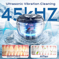Ultrasonic Retainer Cleaner(2026 Upgraded), 45kHz Cleaning Machine for Dentures, Mouth Guards, Braces, Toothbrush & Jewelry, 200ML Denture Cleaner with 4 Modes for Denture Appliances 🍁 All In One Marketplace Canada