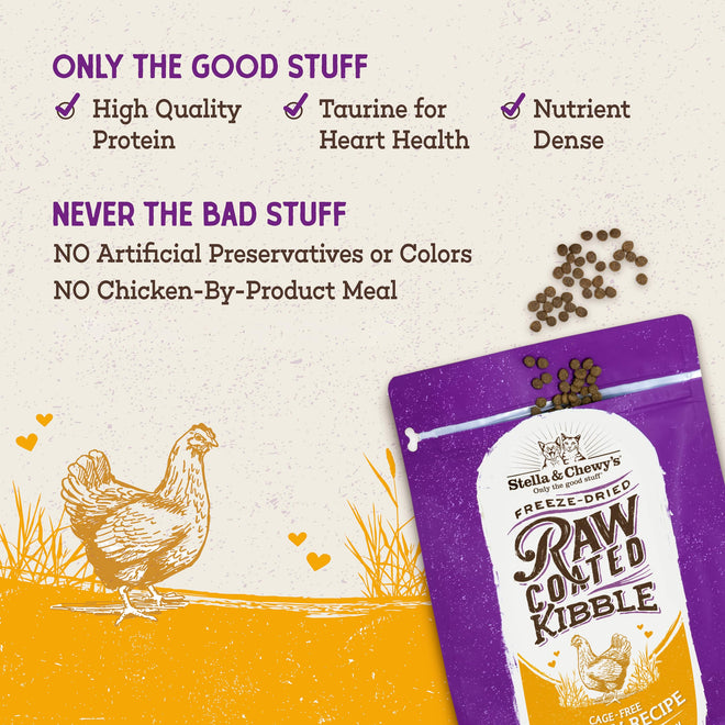 Stella & Chewy’s Raw Coated Premium Kibble Cat Food – Grain Free, Protein Rich Meals – Cage-Free Chicken Recipe – 1.13 kilograms 🍁 All In One Marketplace Canada