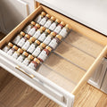 PanPanPal Spice Drawer Organizer, 4 Tier- 4 Pack Clear Acrylic Drawer Seasoning Organizer, Expandable From 11'' to 22'' Kitchen Spice Rack Organizers and Storage for Drawer (Jars not included) 🍁 All In One Marketplace Canada