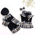 Plaid School Uniform Set | Dog Outfit Set