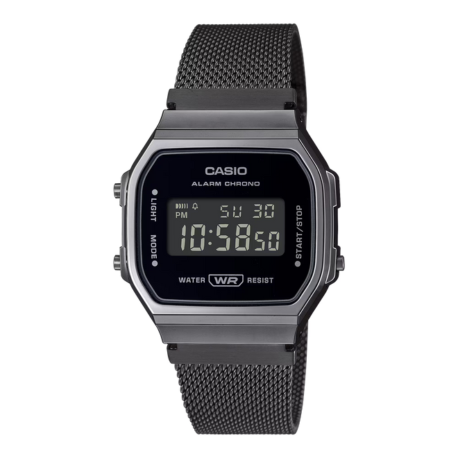 CASIO Iconic Go Retro Gunmetal case And Black | A168WEMB-1B