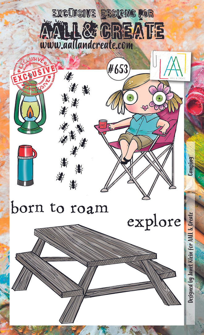 AALL and Create - A6 Clear Stamp Set - Camping