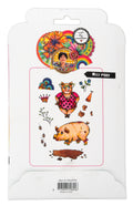 ABM Cling Rubber Stamp Miss Piggy Art By Marlene 11 PC