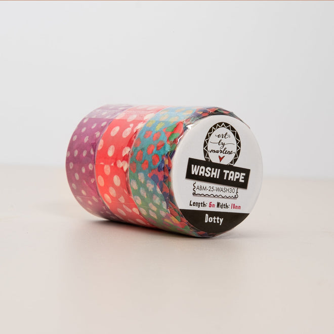 ABM Washi Tape Dotty Art By Marlene 3 Pieces