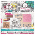 ABM Wooden Stamp Set Rubber Stamps Signature Collection 120x120x23mm 9 PC nr.595