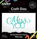 Arden Creative Studio Sentiment Series Stacked Miss You Craft Die