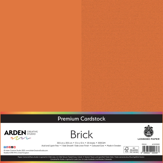 Arden Creative Studio Premium Cardstock 12in x 12in 300gsm 20 Pack