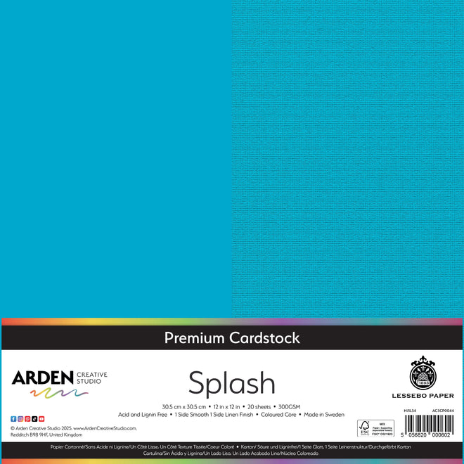 Arden Creative Studio Premium Cardstock 12in x 12in 300gsm 20 Pack