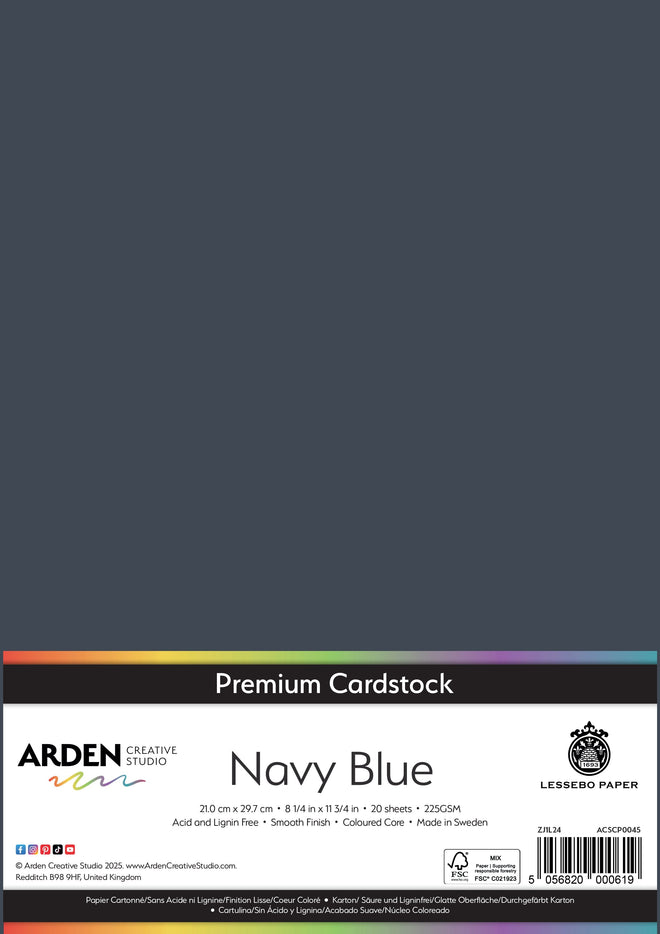 Arden Creative Studio Premium Cardstock A4 225gsm 20 Pack