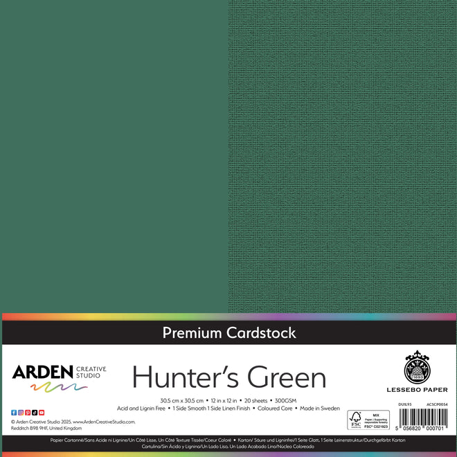 Arden Creative Studio Premium Cardstock 12in x 12in 300gsm 20 Pack