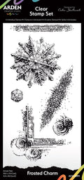 Arden Creative Studio Frosted Charm 4in x 8in Clear Stamp Set