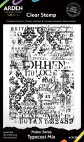 Arden Creative Studio Maker Series Typecast Mix  4in x 6in Background Stamp