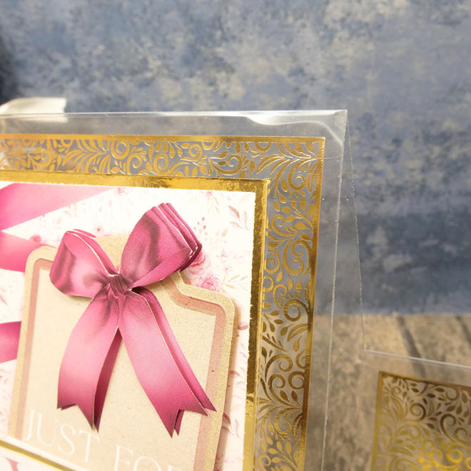 Foiled Pattern Acetate Stepper Cards