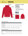 Riverains FLEECE HOODED SWEATSHIRT ATC2500