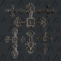 Zuri Designs Ornate Crosses Set 3